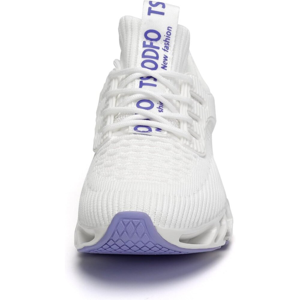 Women's Casual Running Walking Tennis Athletic Sneakers Shoes All White - Picture 5 of 7